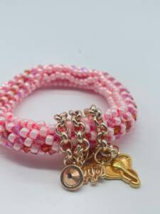 rosa Armband aus Swarovski Perlen