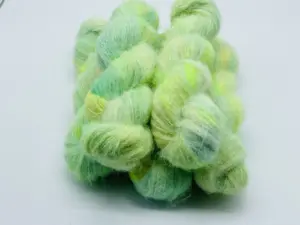 Brushed Suri-Alpaca-Suri-hellgrün-Neongelb