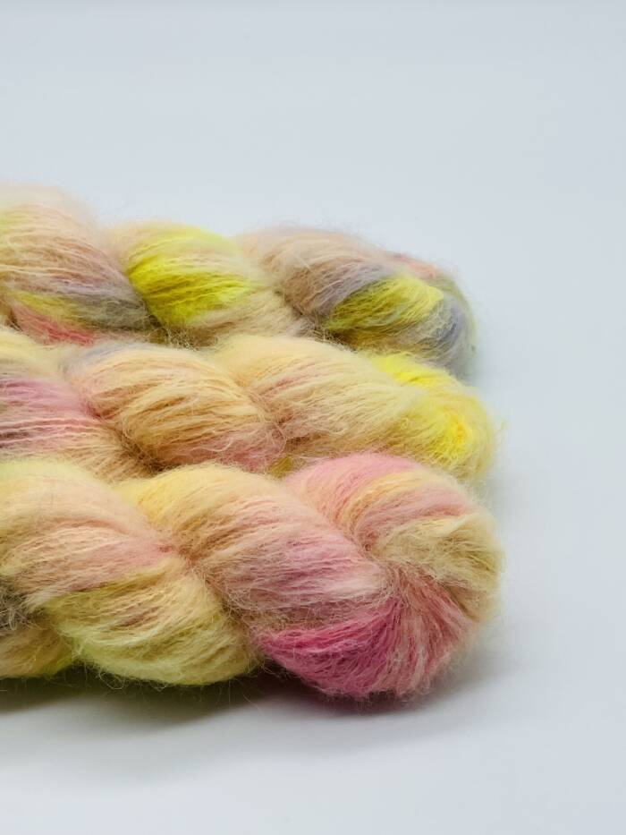 Brushed Suri-Alpaca-Suri-Love Me Do - Gelb-Orange-Violett