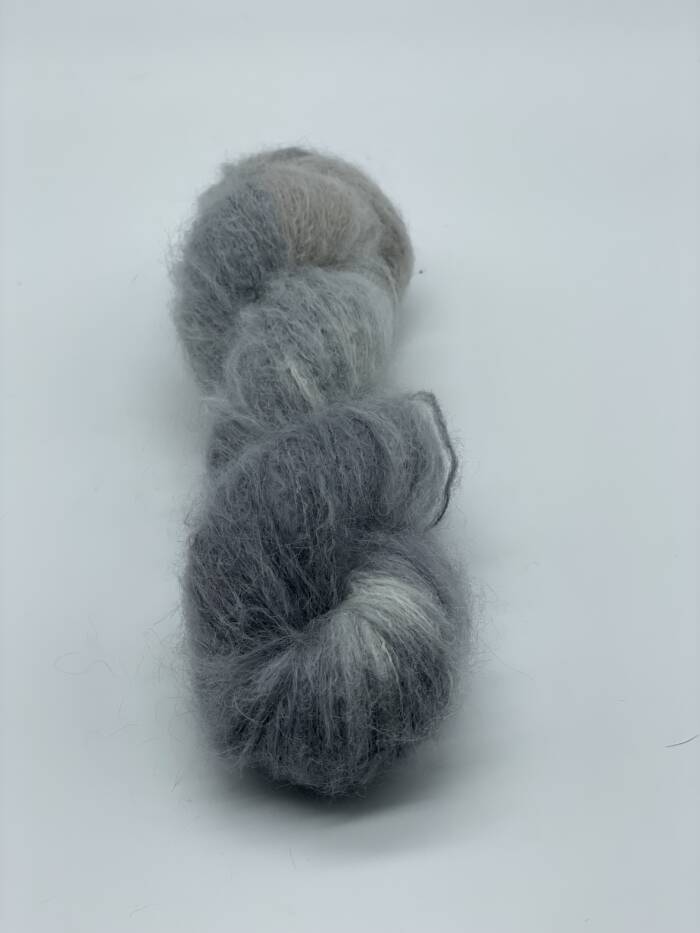 Brushed Suri-Alpaca Suri-OB LA DI-handgefärbt-grau-taupe