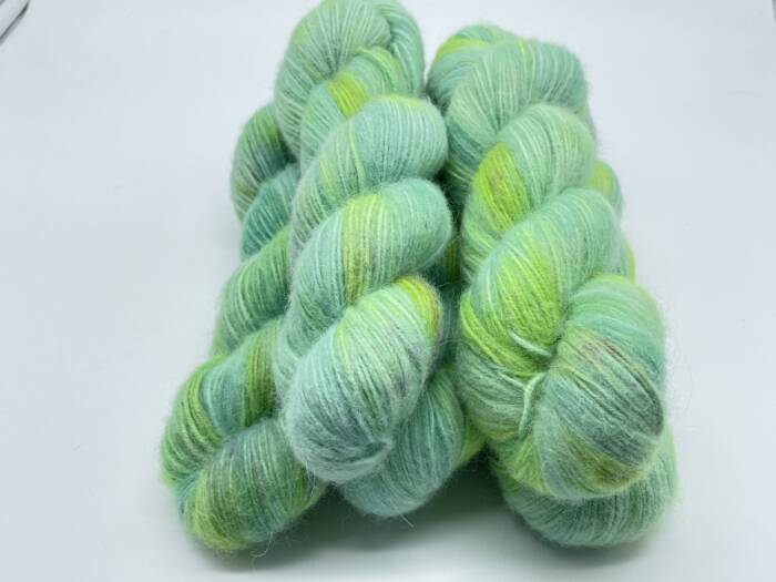 Baby Fluff - Baby Alpaca - handgefärbt-California - blau - grün - Violett