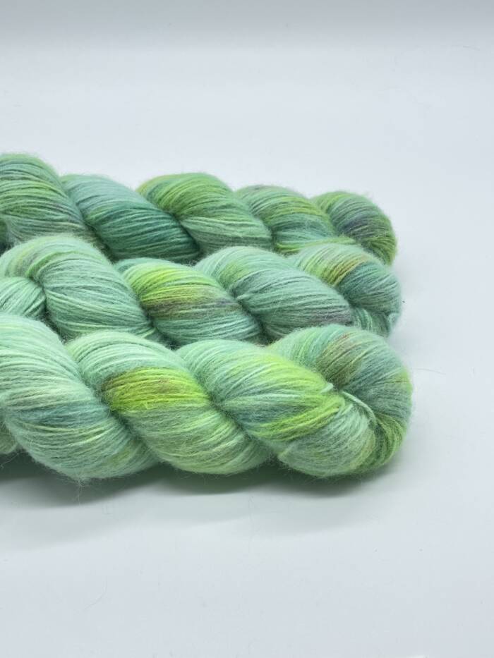 Baby Fluff - Baby Alpaca - handgefärbt-California - blau - grün - Violett