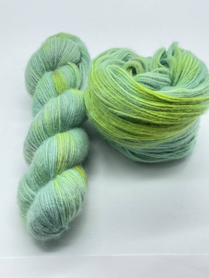 Baby Fluff - Baby Alpaca - handgefärbt-California - blau - grün - Violett