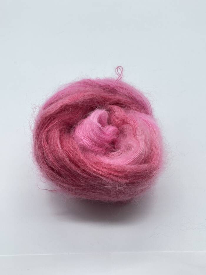 Kid Silk-Mohair-Seide-Bed of Roses-handgefärbt