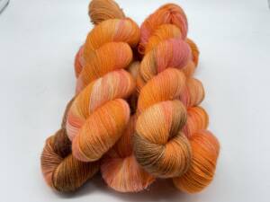 Trekking Wolle_Schurwolle_handgefärbt_Orange