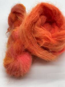 Kid Mohair - Mohair - Neonorange - Campari Orange - handgefärbt