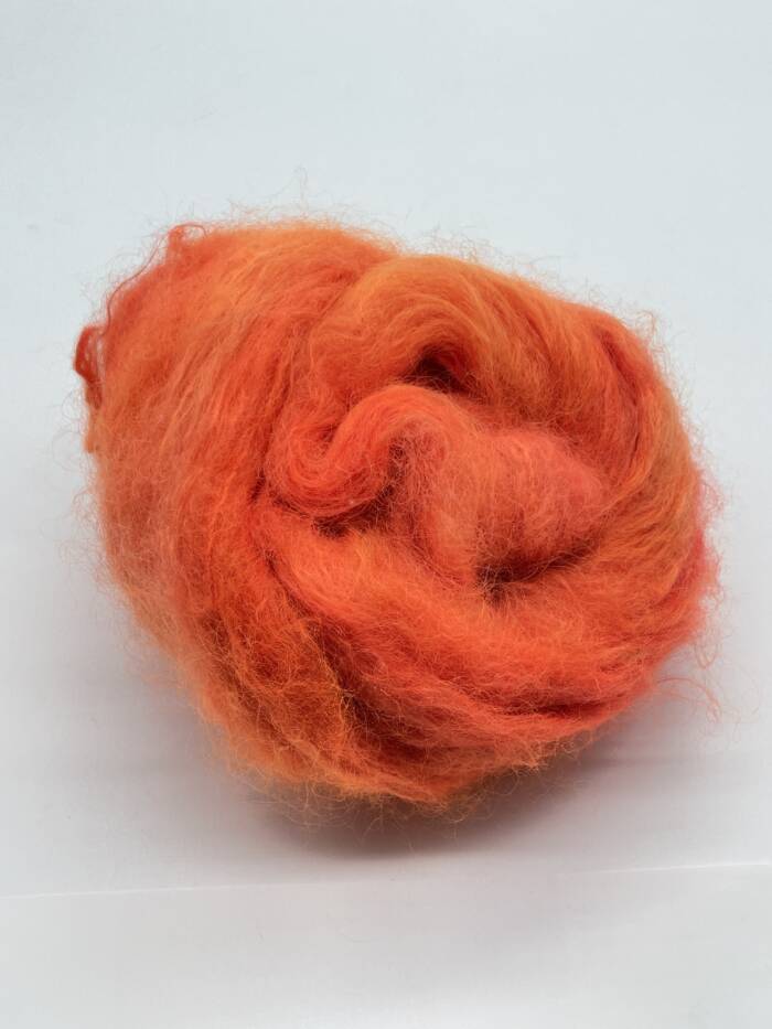 Kid Mohair - Mohair - Neonorange - Campari Orange - handgefärbt
