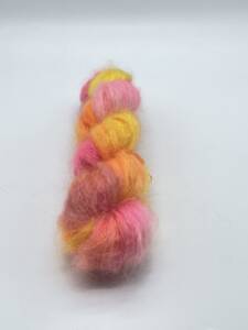 DK Kid Mohair - Merinowolle - Flipper - handgefärbt - Neongelb - Neonorange - Neonpink