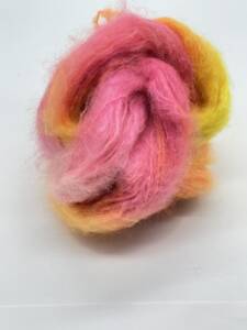 DK Kid Mohair - Merinowolle - Flipper - handgefärbt - Neongelb - Neonorange - Neonpink