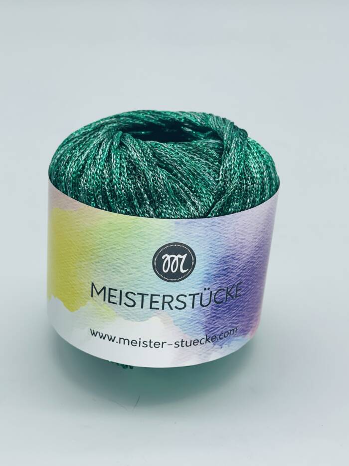 Sparkling Yarn - DELUXE Mintfarben mit Glitzergrün