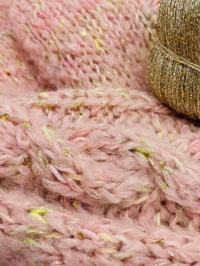 Paillettengarn WEISS-MULTICOLOR – Bild 4