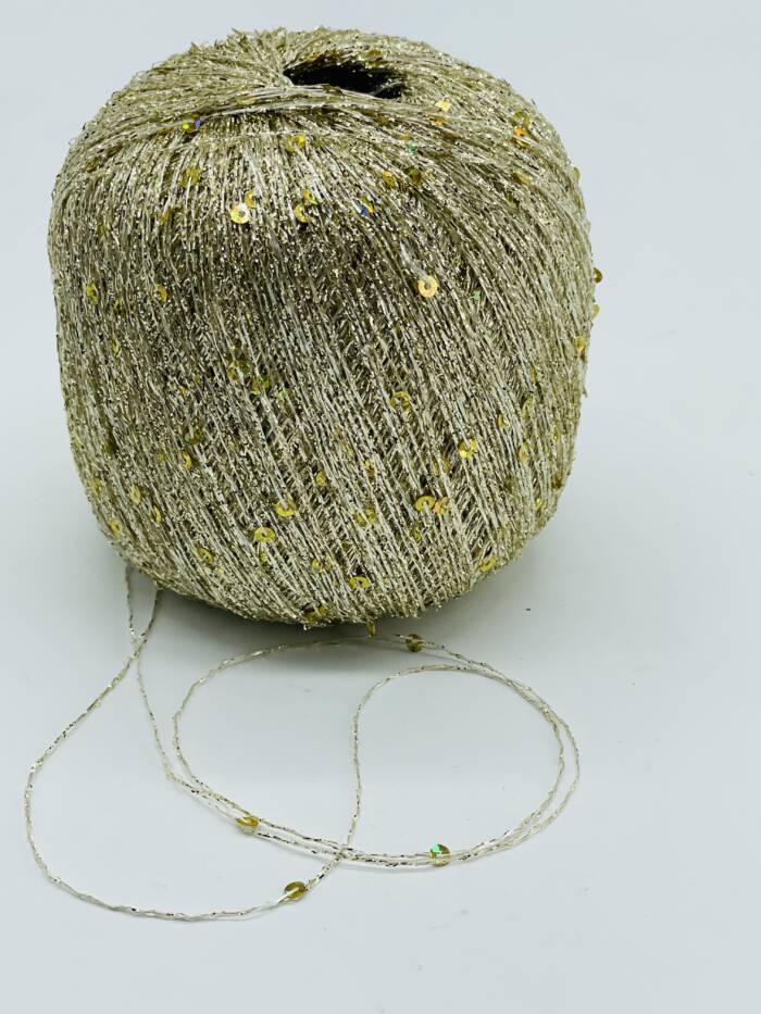 Paillettengarn GOLD – Bild 2