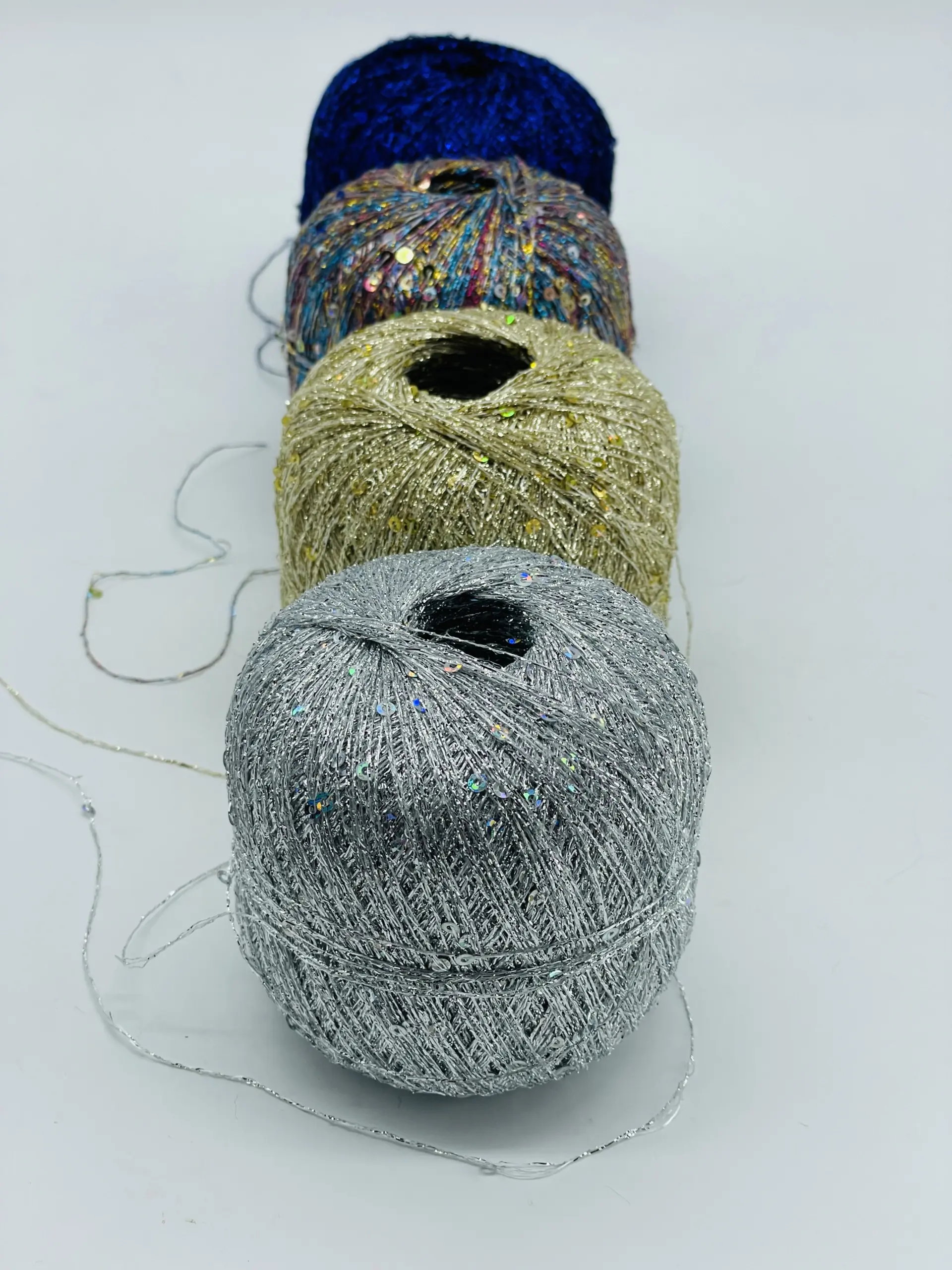 Paillettengarn SILBER – Bild 3