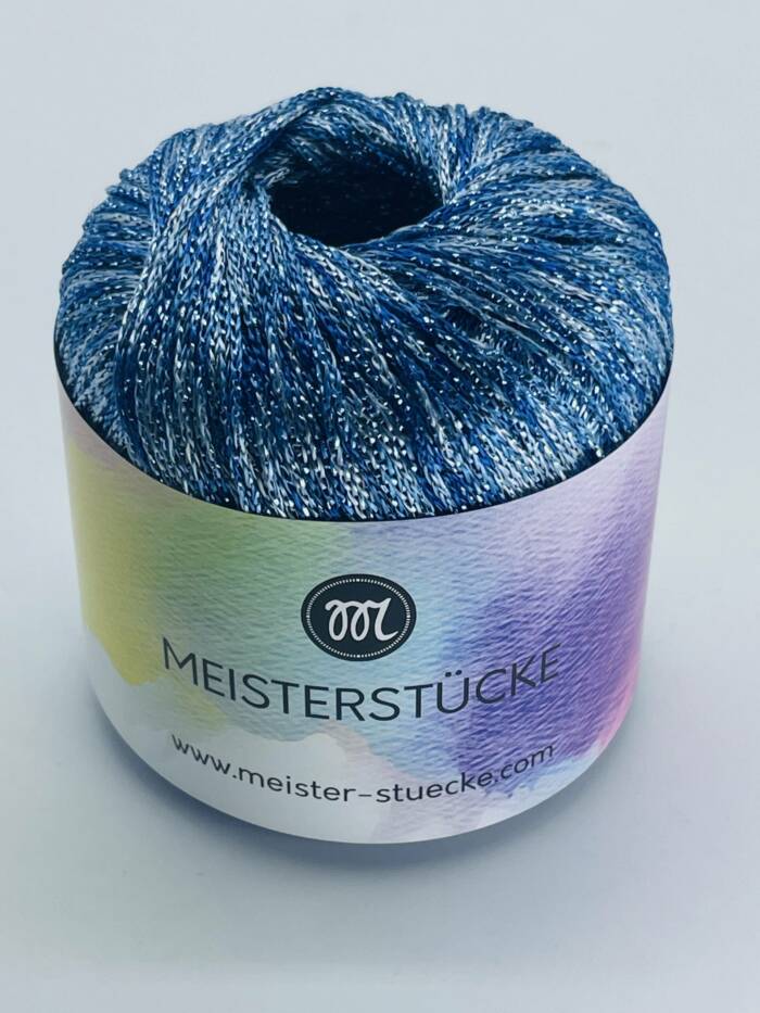 Sparkling Yarn - DELUXE Hellblau mit Glitzerblau