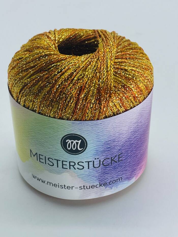 Sparkling Yarn - DELUXE Orange mit Glitzergold