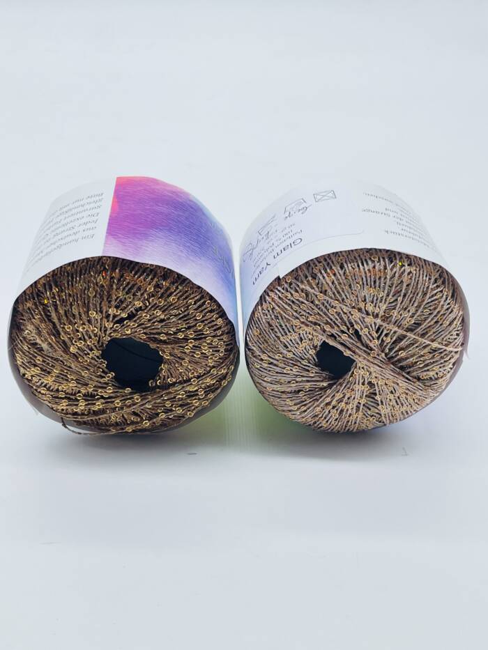 GLAM YARN Kupfer - Hellbraun - Dunkelbraun – Bild 2