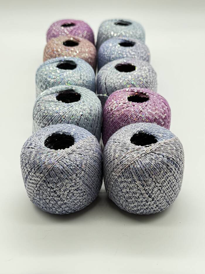 GLAM YARN Rosa - Flieder - Hellblau – Bild 4