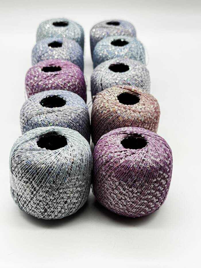 GLAM YARN Rosa - Flieder - Hellblau – Bild 5