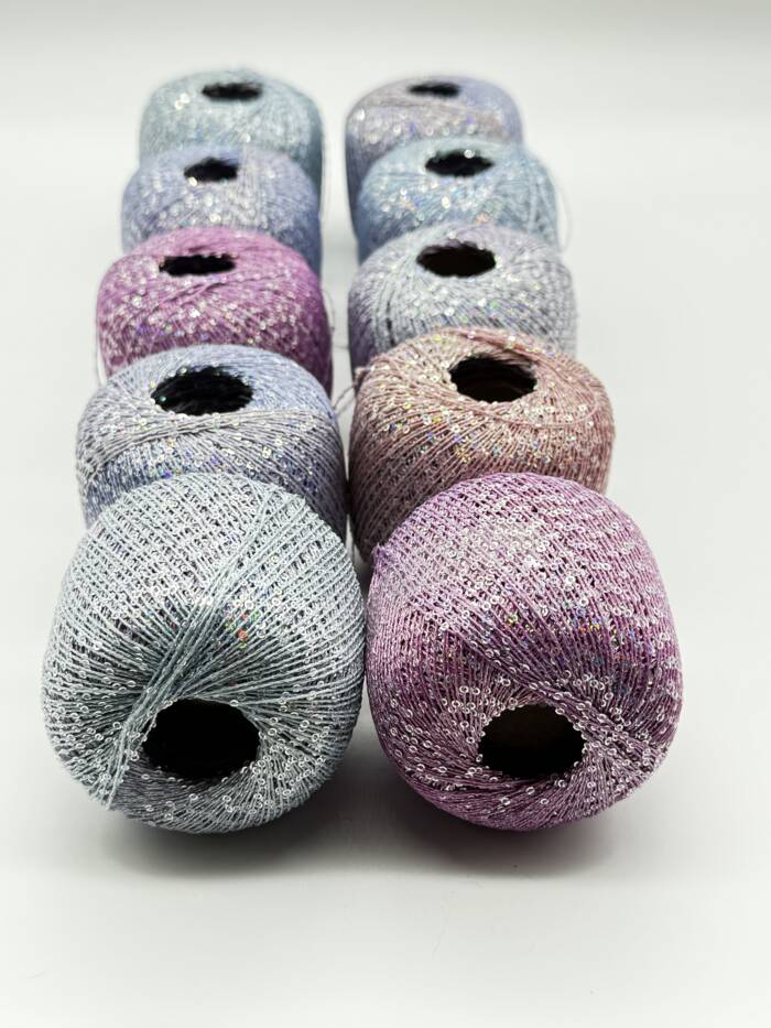 GLAM YARN Rosa - Flieder - Hellblau – Bild 6