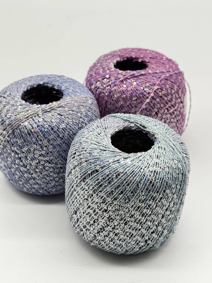 GLAM YARN Rosa - Flieder - Hellblau – Bild 3