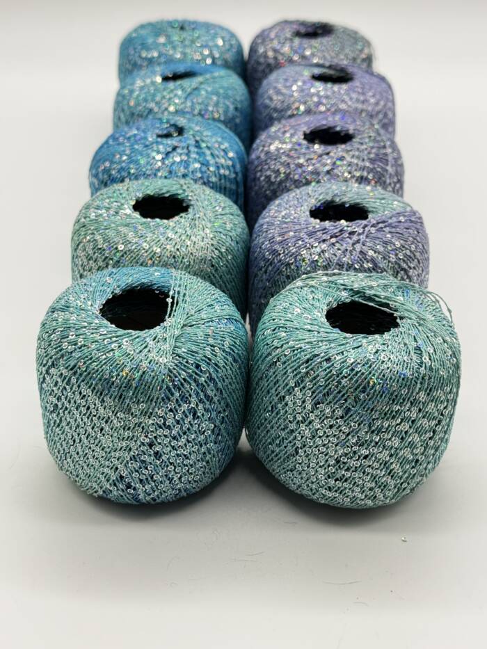 GLAM YARN Hellblau - Türkis - Grün – Bild 4