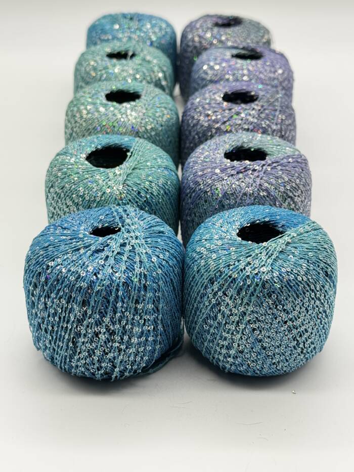 GLAM YARN Hellblau - Türkis - Grün – Bild 5