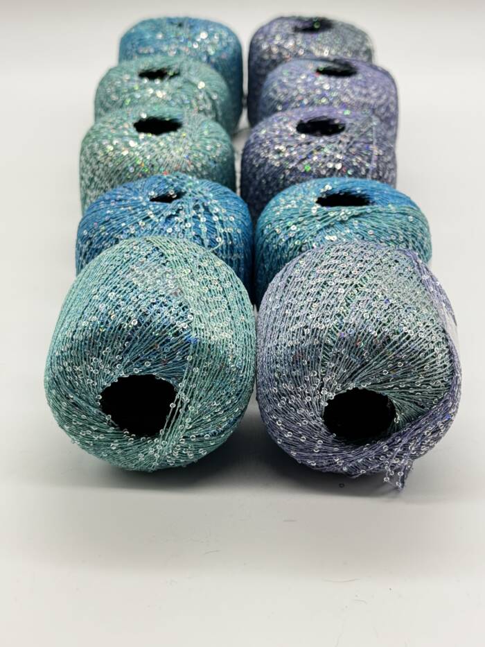 GLAM YARN Hellblau - Türkis - Grün – Bild 6