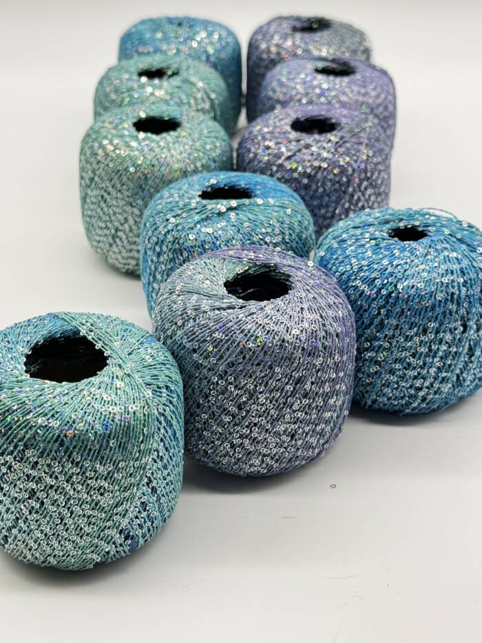 GLAM YARN Hellblau - Türkis - Grün – Bild 7