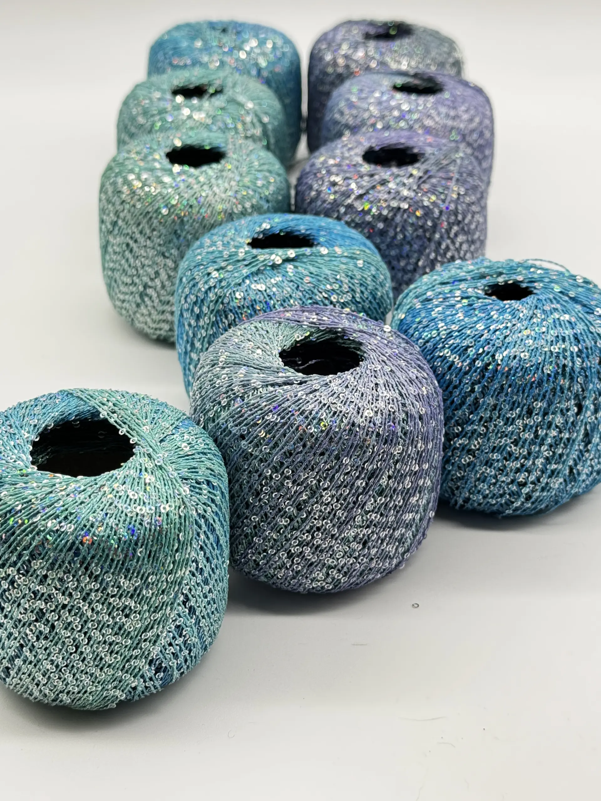 GLAM YARN Hellblau - Türkis - Grün – Bild 7