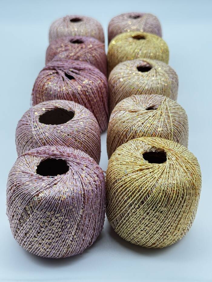 GLAM YARN Gelb - Rosé - Dunkelrosé - Orange – Bild 6
