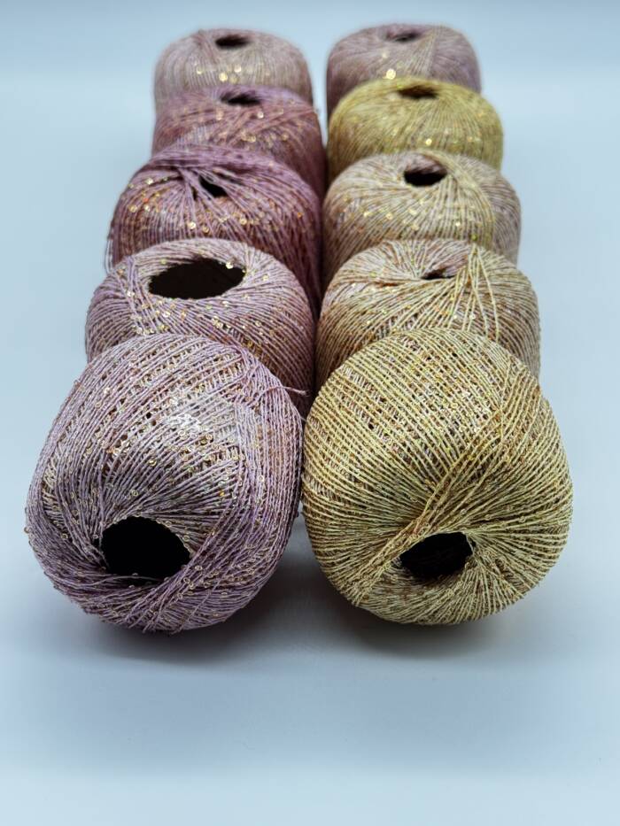 GLAM YARN Gelb - Rosé - Dunkelrosé - Orange – Bild 5
