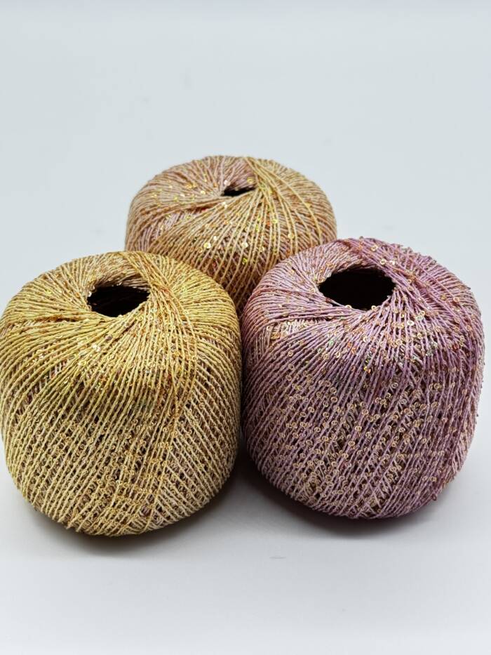 GLAM YARN Gelb - Rosé - Dunkelrosé - Orange – Bild 3