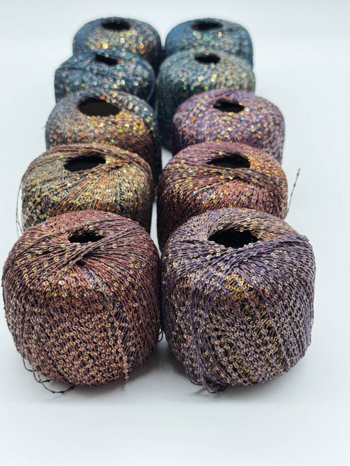 GLAM YARN Braun - Petrol - Lila – Bild 9
