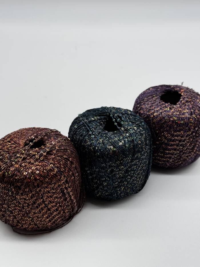 GLAM YARN Braun - Petrol - Lila – Bild 6