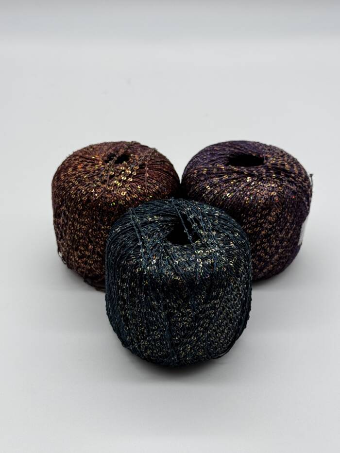 GLAM YARN Braun - Petrol - Lila – Bild 5