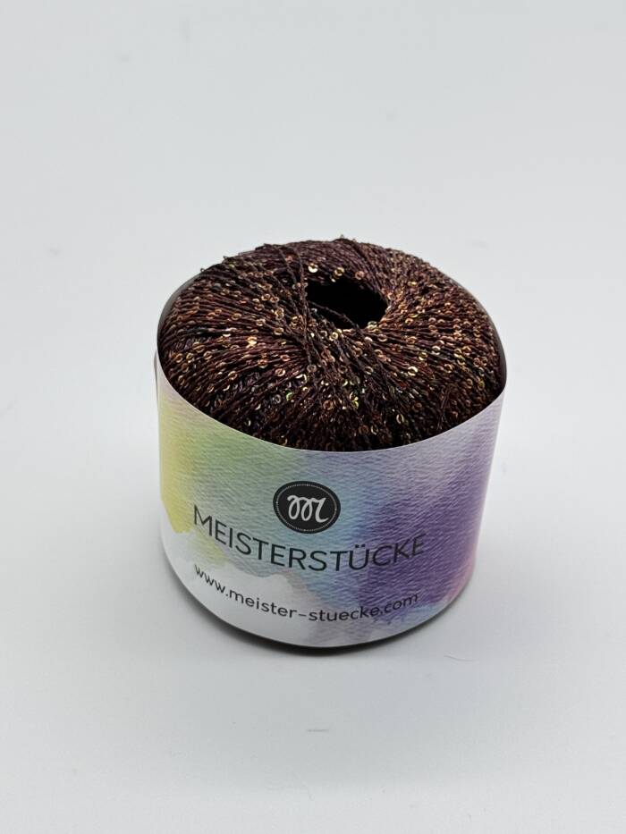 GLAM YARN Braun - Petrol - Lila – Bild 3