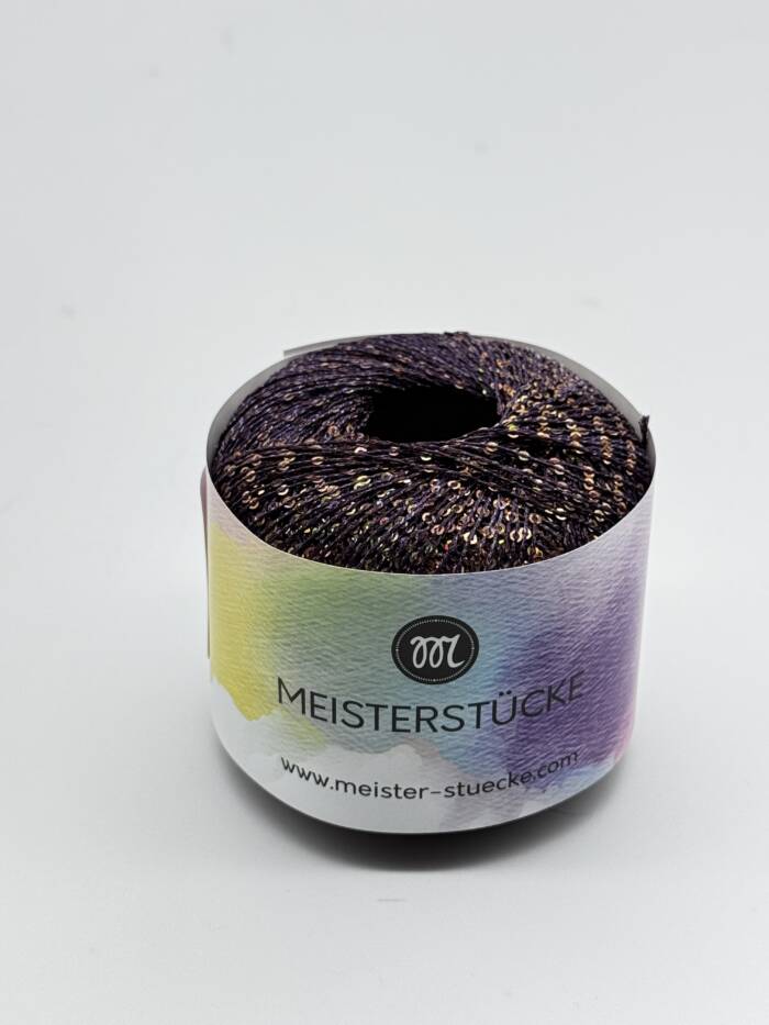 GLAM YARN Braun - Petrol - Lila