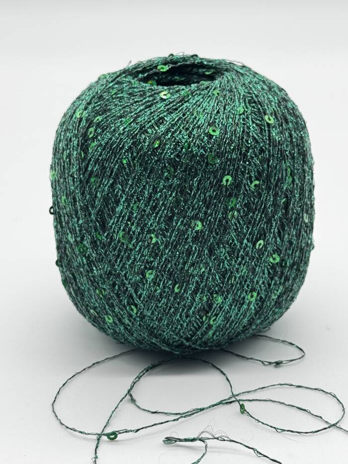 Paillettengarn GRÜN-GRÜN – Bild 4