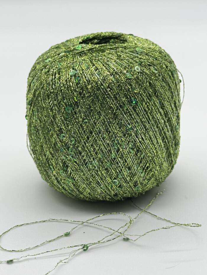 Paillettengarn HELLGRÜN-HELLGRÜN – Bild 4