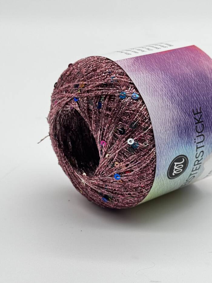 Paillettengarn ROSÉ-MULTICOLOR – Bild 2